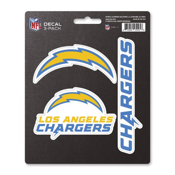 Los Angeles Chargers Decal Die Cut Team 3 Pack