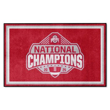 2024-25 College Football Champions - Ohio State Buckeyes 4ft. x 6ft. Plush Area Rug