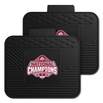 2024-25 College Football Champions - Ohio State Buckeyes Back Seat Car Utility Mats - 2 Piece Set