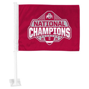 2024-25 College Football Champions - Ohio State Buckeyes Car Flag Large 1pc 11" x 14"