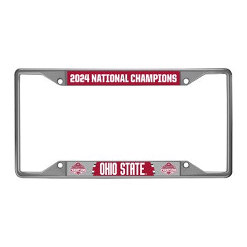 2024-25 College Football Champions - Ohio State Buckeyes Chrome Metal License Plate Frame -