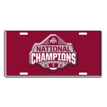 2024-25 College Football Champions - Ohio State Buckeyes Flat Plate Embossed - 12"x6"