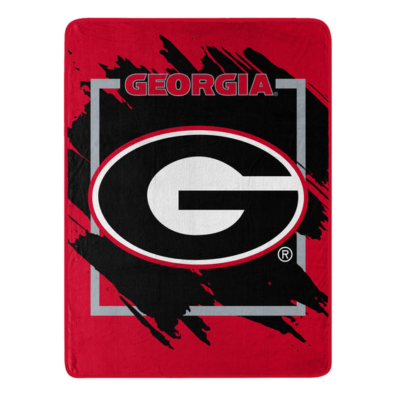 Georgia Bulldogs Blanket 46x60 Micro Raschel Dimensional Design Rolled - 757 Sports Collectibles