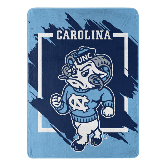 North Carolina Tar Heels Blanket 46x60 Micro Raschel Dimensional Design Rolled - 757 Sports Collectibles