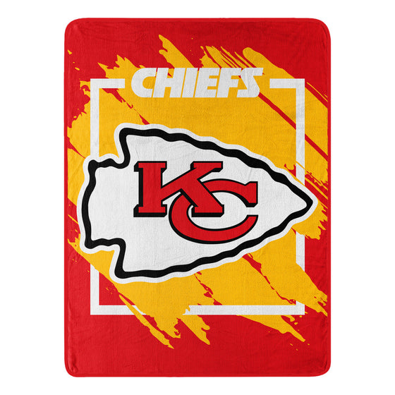 Kansas City Chiefs Blanket 46x60 Micro Raschel Dimensional Design Rolled - 757 Sports Collectibles