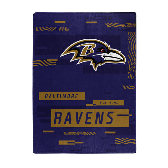 Baltimore Ravens Blanket 60x80 Raschel Digitize Design