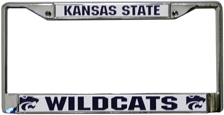 Kansas State Wildcats License Plate Frame Chrome