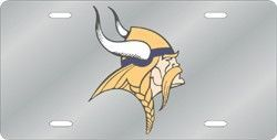 Minnesota Vikings License Plate Laser Cut Silver