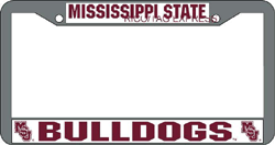 Mississippi State Bulldogs License Plate Frame Chrome