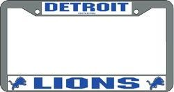 Detroit Lions License Plate Frame Chrome