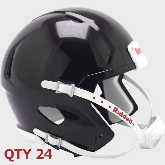 Bulk Mini Speed Football Helmet SHELL Black/White parts Qty 24