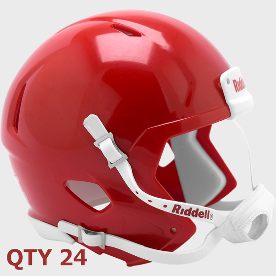 Bulk Mini Speed Football Helmet SHELL KC Red Qty 24