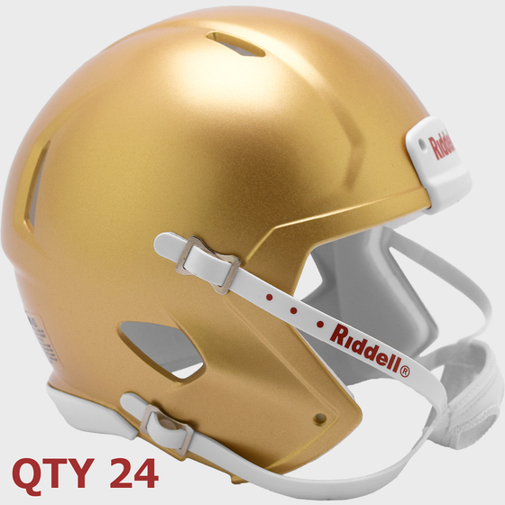 Bulk Mini Speed Football Helmet SHELL South Bend Gold Qty 24