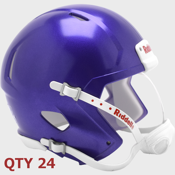 Bulk Mini Speed Football Helmet SHELL Purple Metallic Qty 24