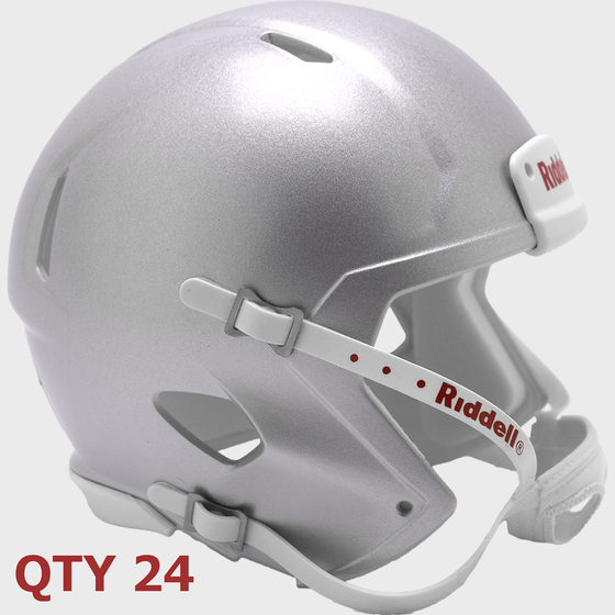 Bulk Mini Speed Football Helmet SHELL Silver Qty 24