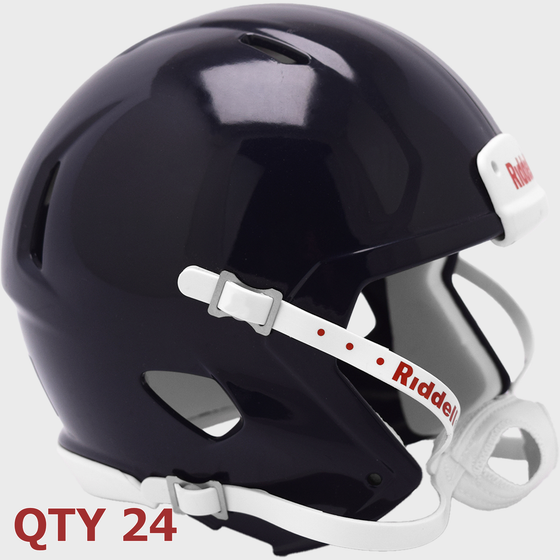 Bulk Mini Speed Football Helmet SHELL Navy Metallic Qty 24