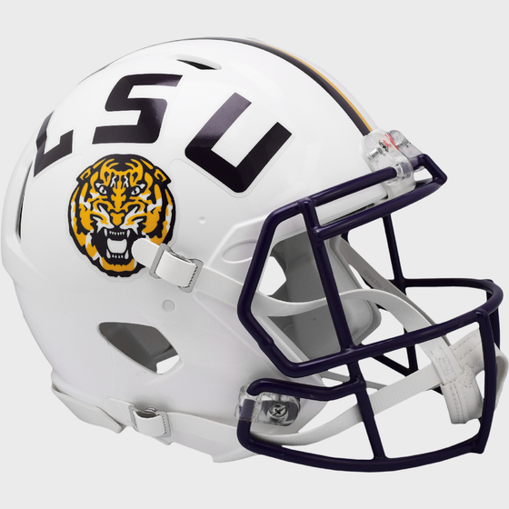 LSU Tigers Speed Football Helmet White