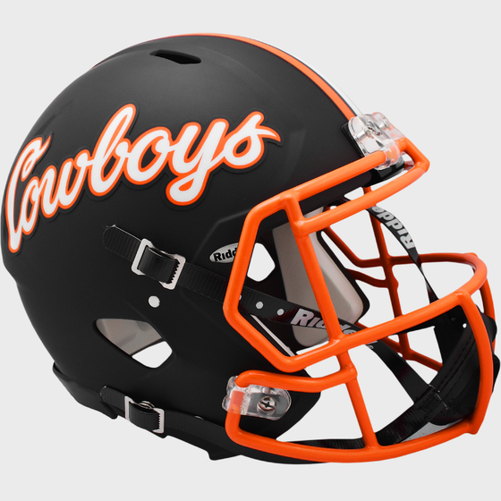 Oklahoma State Cowboys Speed Football Helmet Matte Black