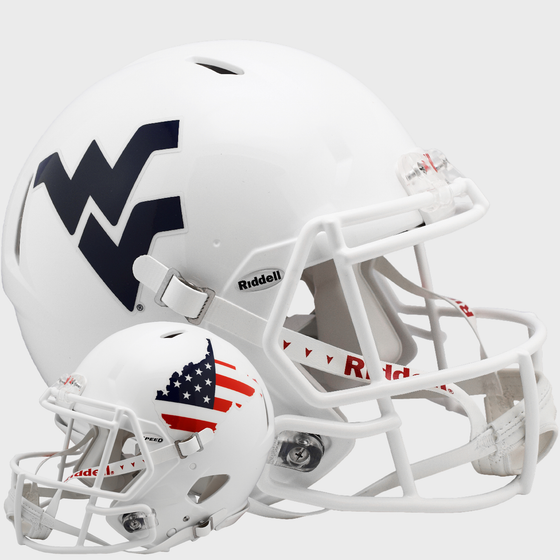 West Virginia Mountaineers Speed Football Helmet Stars and Stripes