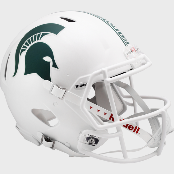 Michigan State Spartans Speed Football Helmet Matte White