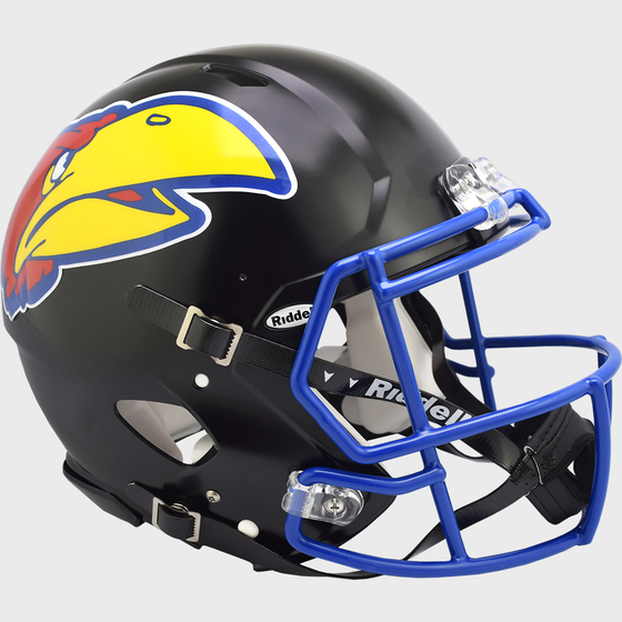 Kansas Jayhawks Speed Football Helmet Black