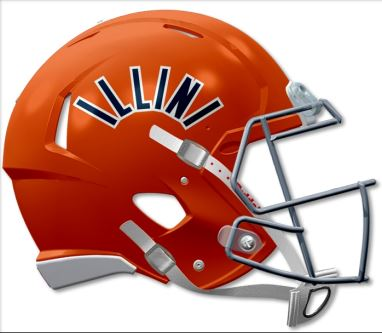 Illinois Fighting Illini Speed Football Helmet 1971-1987