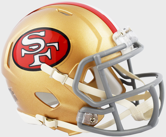 San Francisco 49ers 1964 to 1995 Riddell Mini Speed Throwback Helmet