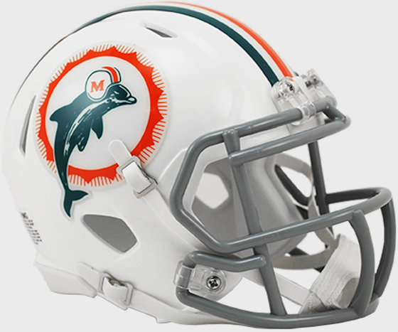 Miami Dolphins 1972 Riddell Mini Speed Throwback Helmet