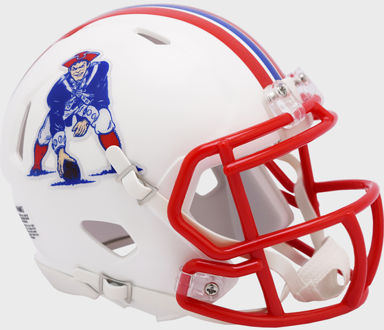 New England Patriots 1990 to 1992 Riddell Mini Speed Throwback Helmet