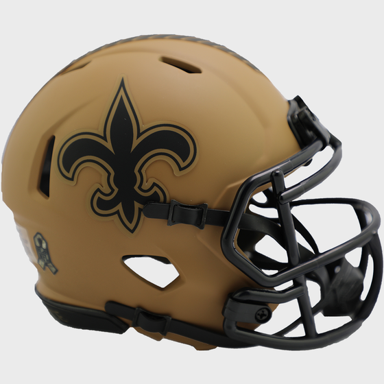 New Orleans Saints NFL Mini Speed Football Helmet SALUTE TO SERVICE 2