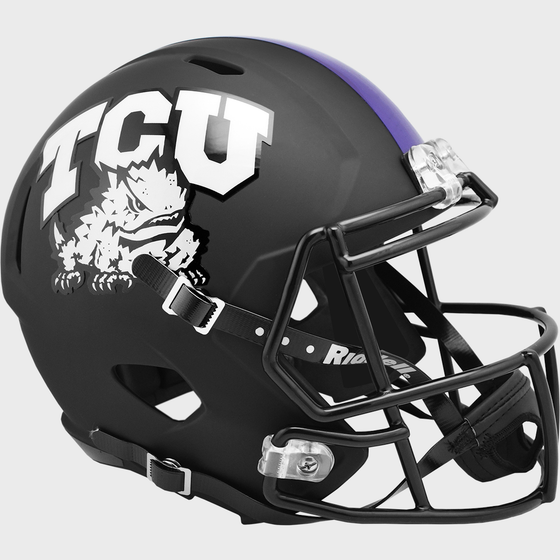 TCU Horned Frogs Speed Replica Football Helmet Matte Black