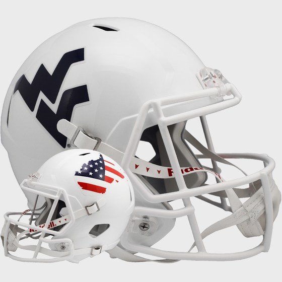 West Virginia Mountaineers Speed Replica Football Helmet Stars and Stripes