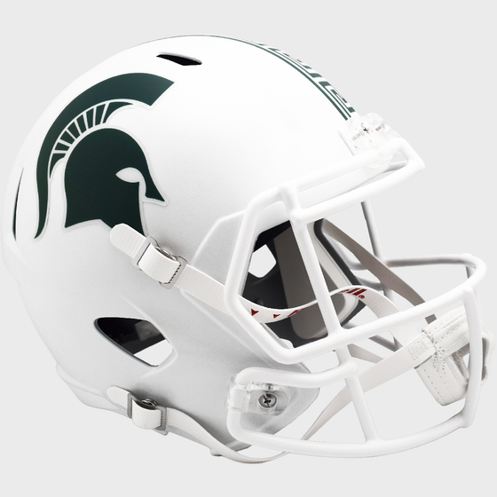 Michigan State Spartans Speed Replica Football Helmet Matte White