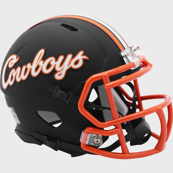 Oklahoma State Cowboys NCAA Mini Speed Football Helmet Matte Black