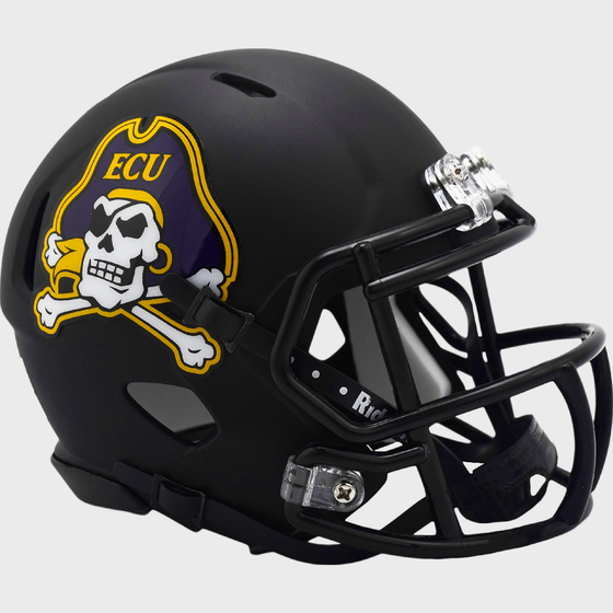 East Carolina Pirates NCAA Mini Speed Football Helmet Matte Black