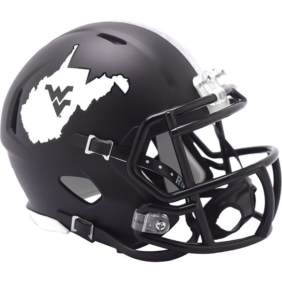 West Virginia Mountaineers NCAA Mini Speed Football Helmet Coal Rush