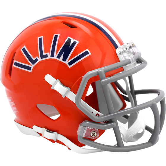 Illinois Fighting Illini NCAA Mini Speed Football Helmet 1971-1987