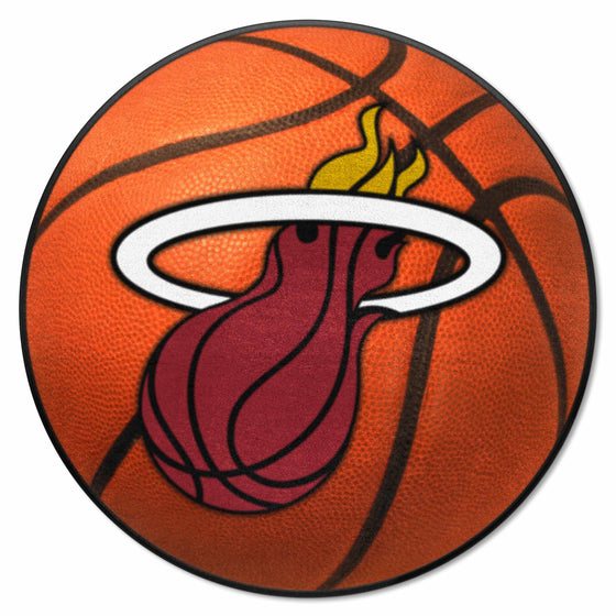 Miami Heat Basketball Rug - 27in. Diameter