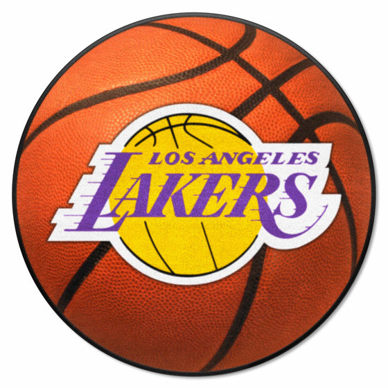 Los Angeles Lakers Basketball Rug - 27in. Diameter