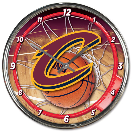 Cleveland Cavaliers Round Chrome Wall Clock (CDG)