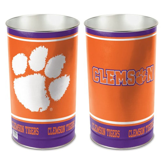 Clemson Tigers Wastebasket 15 Inch