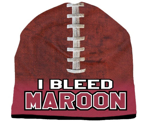 I Bleed Beanie - Sublimated Football - Maroon (CDG)