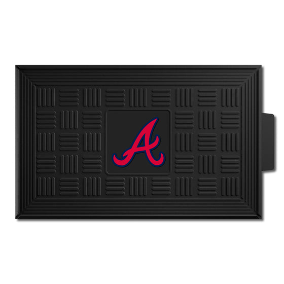 Atlanta Braves Heavy Duty Vinyl Medallion Door Mat - 19.5in. x 31in.