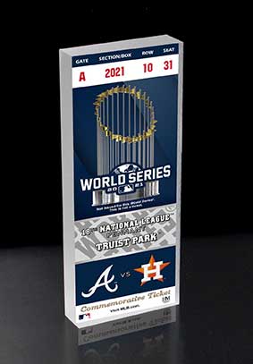 Atlanta Braves 2021 World Series Game 5 3D Block Art