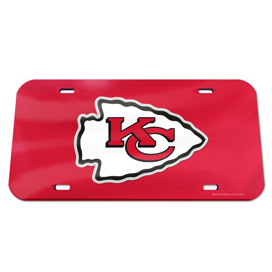 Kansas City Chiefs License Plate Acrylic - Special Order