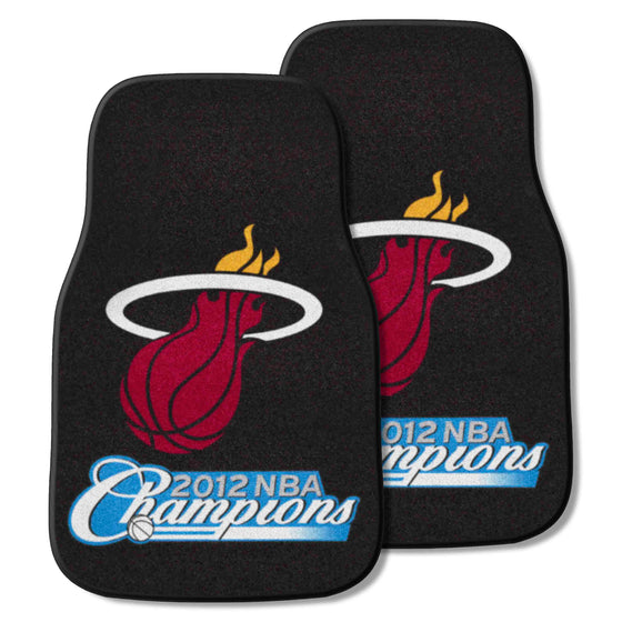 Miami Heat 2012 NBA Champions Front Carpet Car Mat Set - 2 Pieces