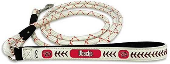 Arizona Diamondbacks Pet Leash Leather Frozen Rope Baseball Size Large