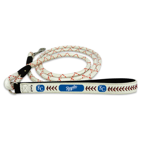 Kansas City Royals Pet Leash Frozen Rope Baseball Leather Size Large CO