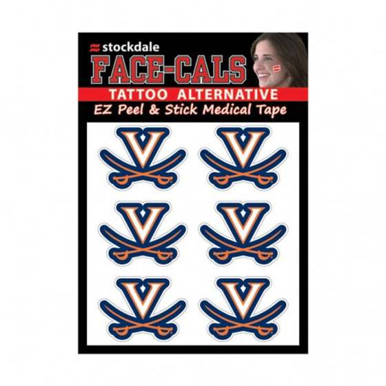 Virginia Cavaliers Tattoo Face Cals Special Order