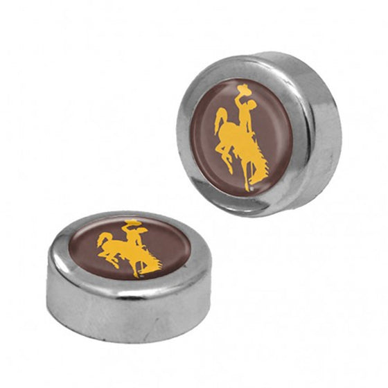 Wyoming Cowboys Screw Caps Domed - Special Order